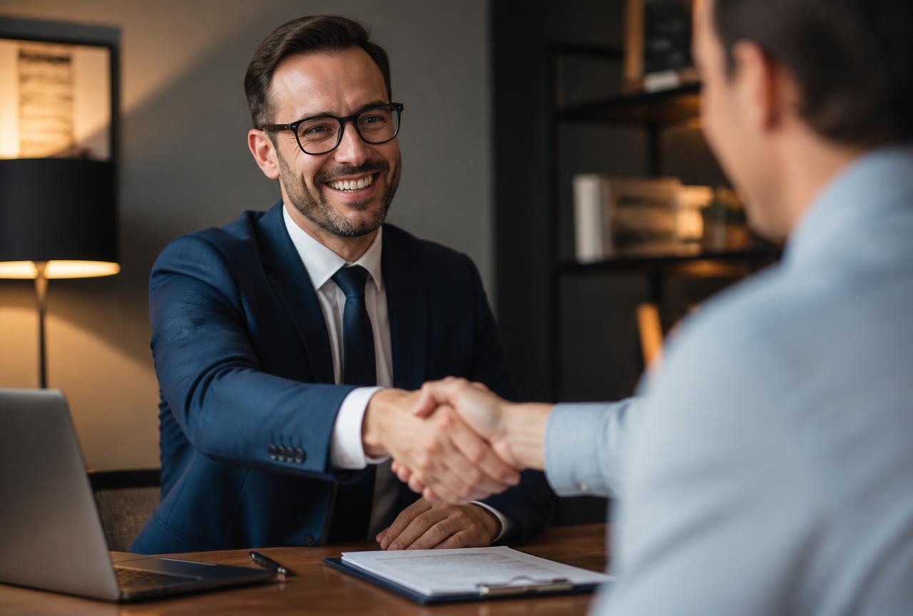 Client meeting an attorney for a case review